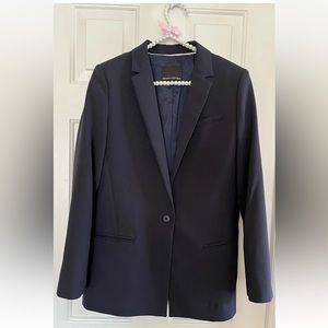Banana Republic Black Single Button 3 Pocket Lined  Blazer Jacket